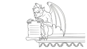 coloriage Gargouille pour enfant de 8 ans