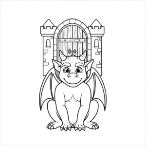 coloriage Gargouille à imprimer pour enfant de 2 ans