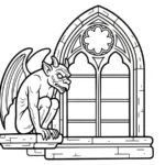coloriage Gargouille pour enfant de 5 ans