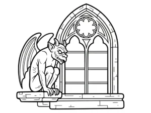 coloriage Gargouille pour enfant de 5 ans