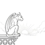 coloriage Gargouille et apprentissage