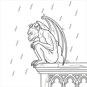 coloriage Gargouille à imprimer pdf gratuit