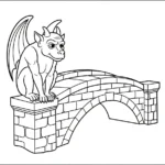 coloriage Gargouille et découpage à imprimer