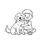 coloriage Golden Retriever à imprimer gratuitement