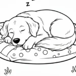 coloriage Golden Retriever à imprimer pour enfant de 2 ans