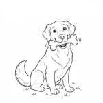 coloriage Golden Retriever à imprimer pdf gratuit