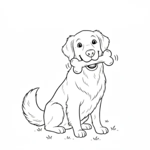 coloriage Golden Retriever à imprimer pdf gratuit