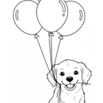 coloriage Golden Retriever pour enfants à imprimer