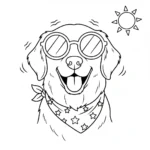 coloriage Golden Retriever gratuit en ligne