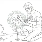 coloriage Green Lantern a colorier en ligne