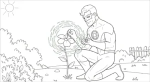 coloriage Green Lantern a colorier en ligne