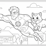 coloriage Green Lantern pour enfants à imprimer