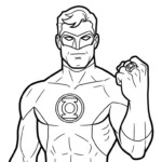 coloriage Green Lantern pour bebe a imprimer