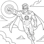 coloriage Green Lantern gratuit a imprimer