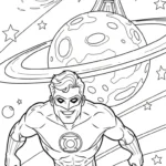 coloriage Green Lantern a dessiner en ligne