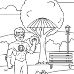 coloriage Green Lantern et decoupage