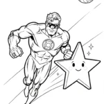 coloriage Green Lantern à imprimer pdf gratuit