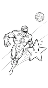 coloriage Green Lantern à imprimer pdf gratuit