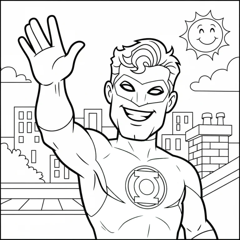 Tranh tô màu Green Lantern