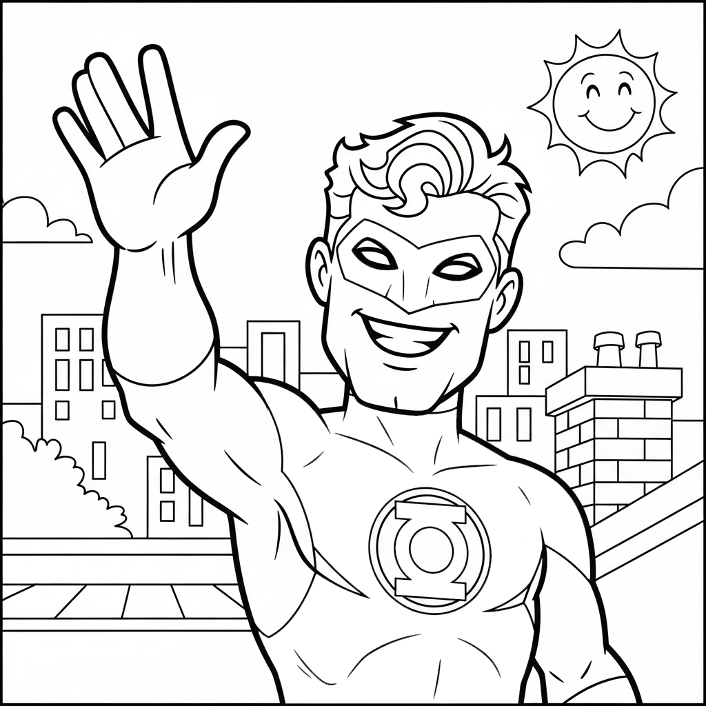 Tranh tô màu Green Lantern