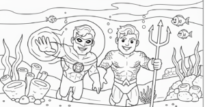 télécharger coloriage Green Lantern gratuit