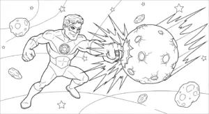 image de coloriage Green Lantern pour enfant