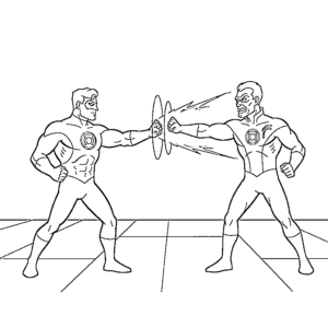 coloriage Green Lantern pour enfant de à imprimer