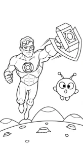 coloriage Green Lantern a telecharger