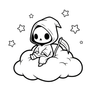 coloriage Grim Reaper et dessin a imprimer