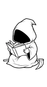 coloriage Grim Reaper à imprimer pour enfant de 2 ans
