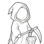 coloriage Grim Reaper pour primaire