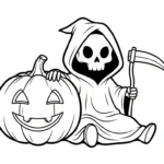 coloriage Grim Reaper gratuit pour enfants