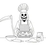 coloriage Grim Reaper pour enfant de 8 ans
