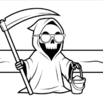 coloriage Grim Reaper à imprimer pdf