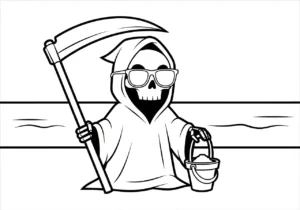 coloriage Grim Reaper à imprimer pdf