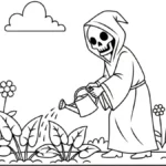 coloriage Grim Reaper pour enfant gratuit