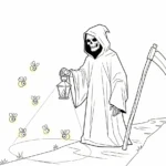 coloriage Grim Reaper gratuit en ligne