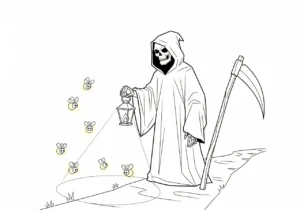 coloriage Grim Reaper gratuit en ligne