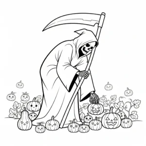 coloriage Grim Reaper et dessin a imprimer