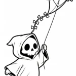 coloriage Grim Reaper pour enfant de à imprimer