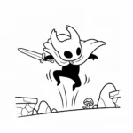 coloriage Hollow Knight à imprimer pour enfant de 2 ans