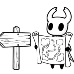 coloriage Hollow Knight pour enfant de 8 ans