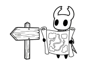 coloriage Hollow Knight pour enfant de 8 ans