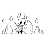 coloriage Hollow Knight à imprimer pour enfant de 4 ans