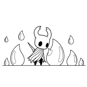 coloriage Hollow Knight à imprimer pour enfant de 4 ans
