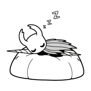 coloriage Hollow Knight à imprimer pour enfant de 2 ans