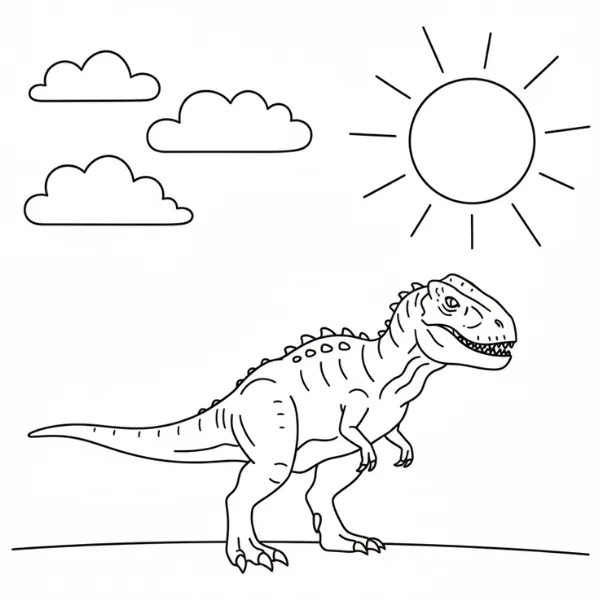 Tranh tô màu Indominus Rex