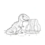 coloriage Indominus Rex pour enfant de 8 ans