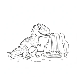 coloriage Indominus Rex pour enfant de 8 ans