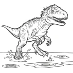 coloriage Indominus Rex à imprimer pdf gratuit
